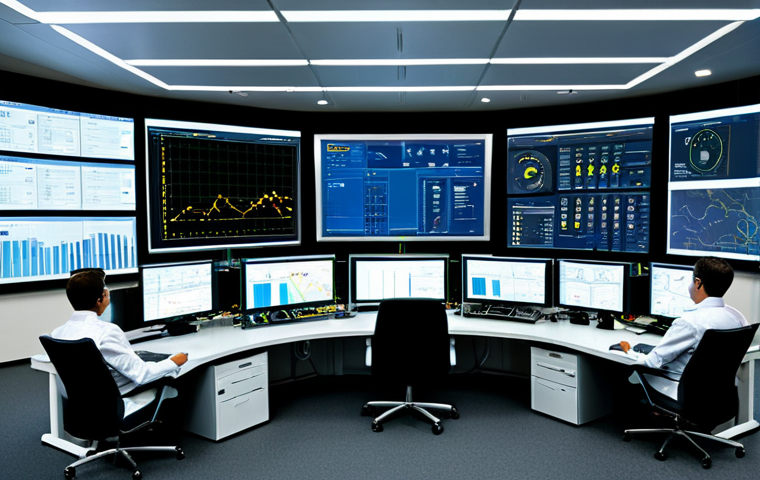 전자기술사와 관련된 최신 공학 연구 결과 - Smart Grid Control Room**
"A modern control room for a Smart Grid, showcasing advanced monitoring a...