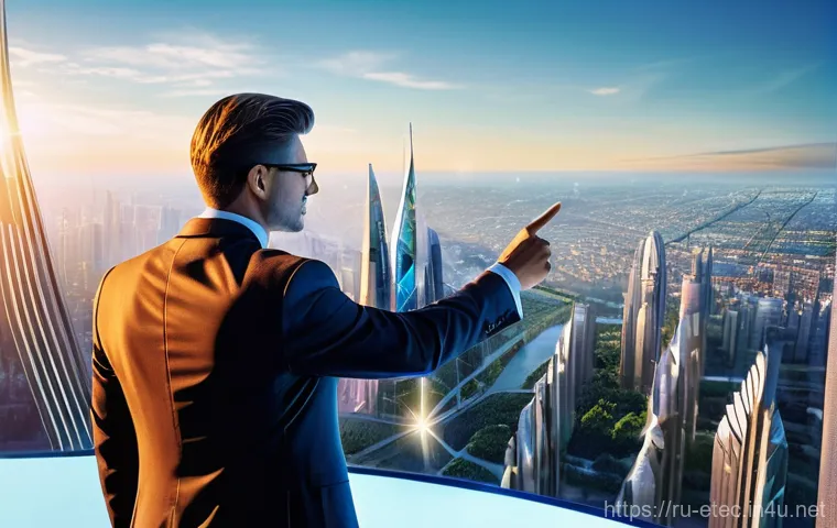 전자기술사와 기술 로드맵 작성 방법 - **Futuristic Innovation Compass**
An inspiring, wide-angle shot of a diverse group of young and ...