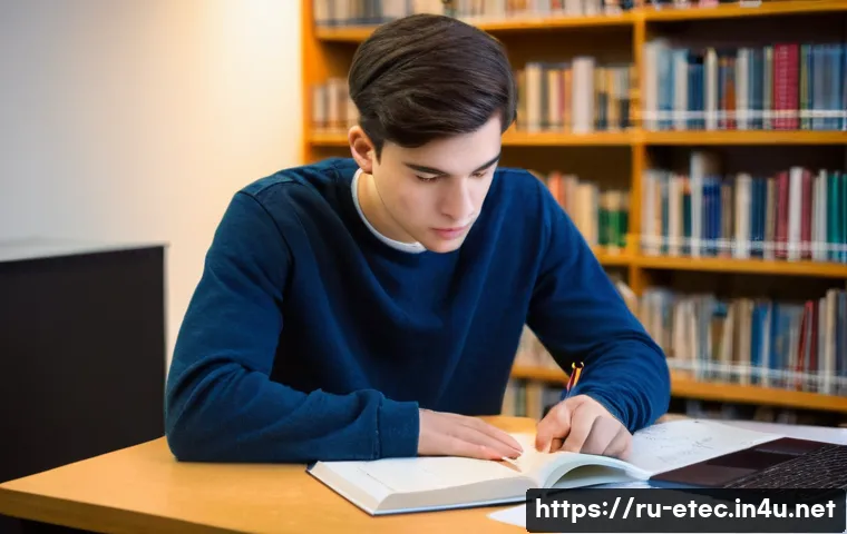 전자기술사 시험 합격의 중요 요소 - **Prompt:** A young, focused male student (mid-20s) with neat, short hair and a clean-shaven face, w...