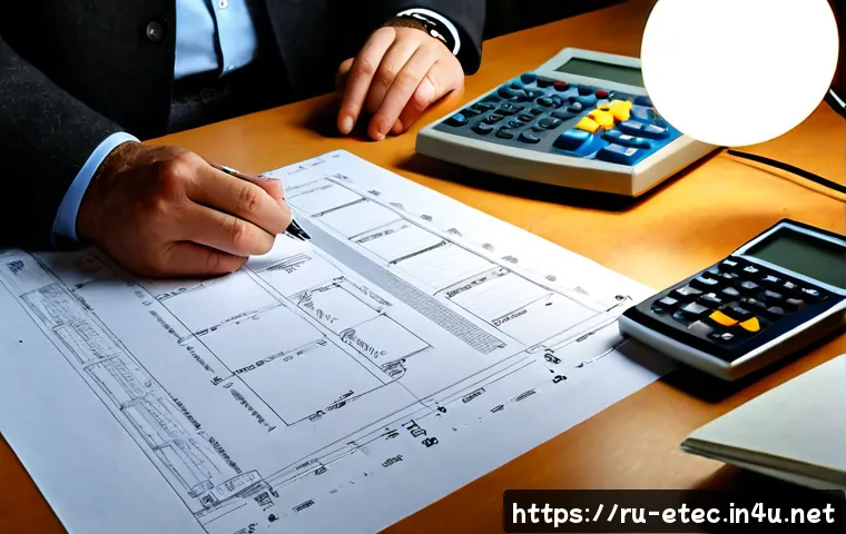 Home 17 전자기술사 필기 과목별 예상문제 - Photorealistic Russian electrical engineering professional exam study scene, middle-aged engineer at...